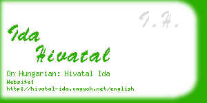 ida hivatal business card